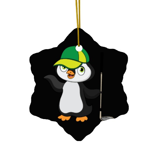 Cute golf penguin Ceramic Ornaments design for kids