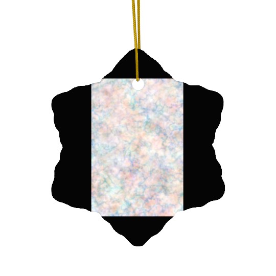 Multicolor Pastel Rainbow Marble Pattern Ceramic Ornaments
