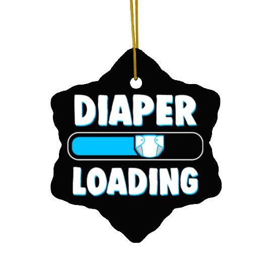 Funny Diaper Loading Design for Adults Kids ABDL Ceramic Ornaments