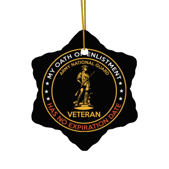 National Guard Veteran Ceramic Ornaments