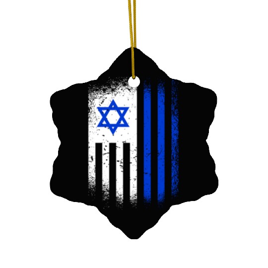 Israel Flags Design / Jerusalem Haifa Tel-Aviv Ceramic Ornaments