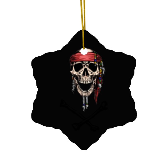 Pirate Skull and Crossbones Ceramic Ornaments