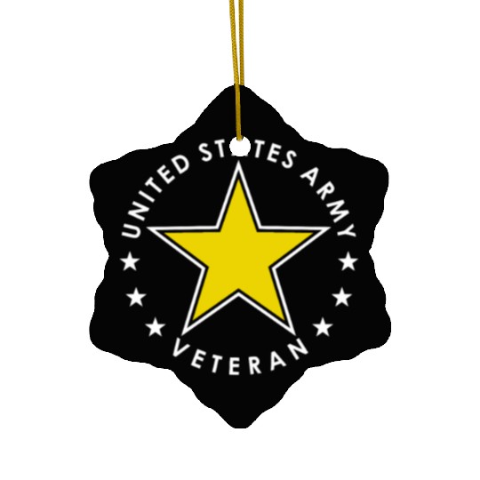 US Army Veteran Ceramic Ornaments