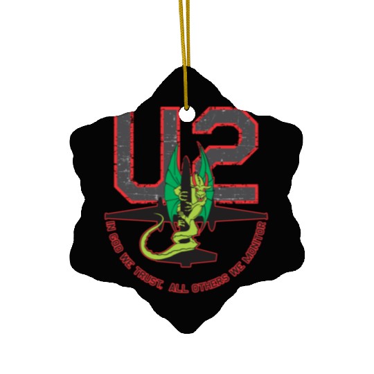 U-2 In God We Trust, All Others We Monitor Ceramic Ornaments