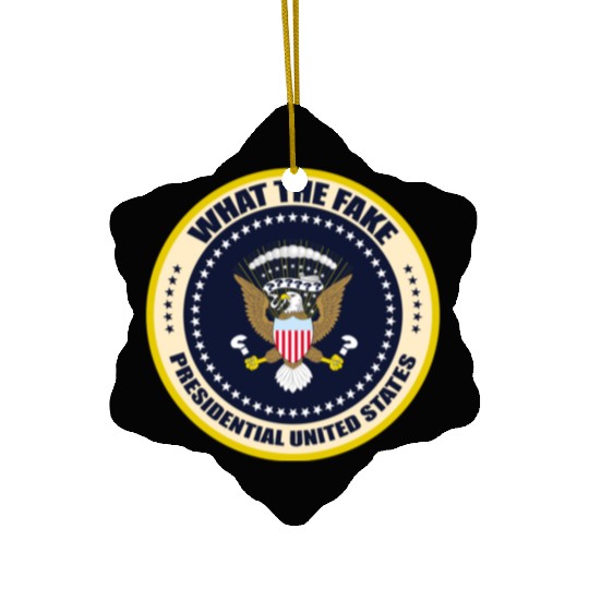 fake presidential seal Ceramic Ornaments