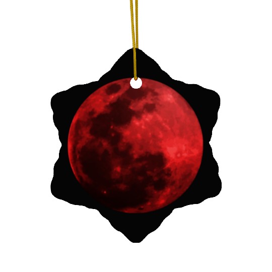 Blood Moon - Space - Graphic Realistic Ceramic Ornaments