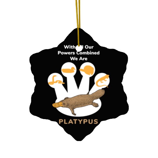 Power Combined Platypus Platypus Platypus Mammal Ceramic Ornaments