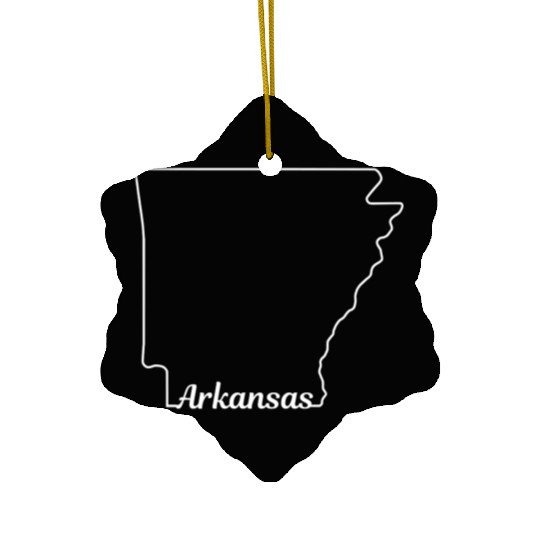 Arkansas State Pride USA Map Ceramic Ornaments