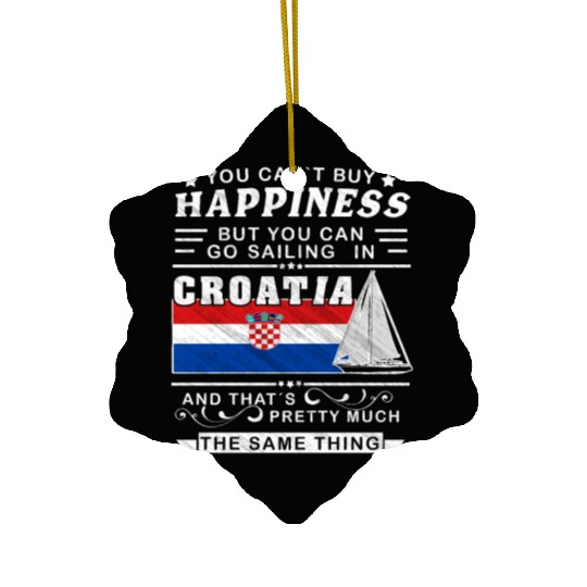 Croatia sailing, sailing ship Mediterranean gift Ceramic Ornaments