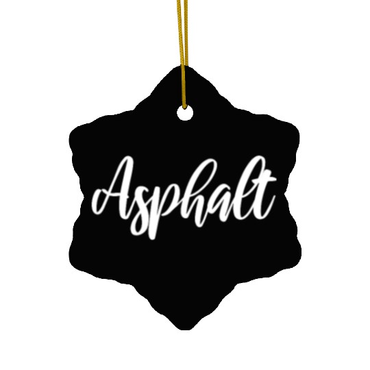 Asphalt Ceramic Ornaments