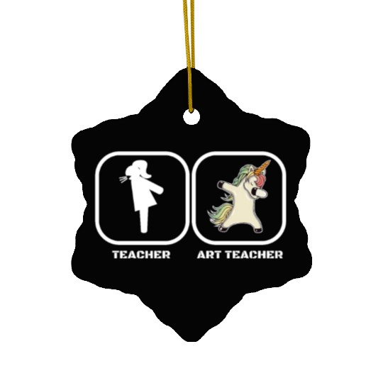 Teacher Art Teacher Unicorn Ceramic Ornaments
