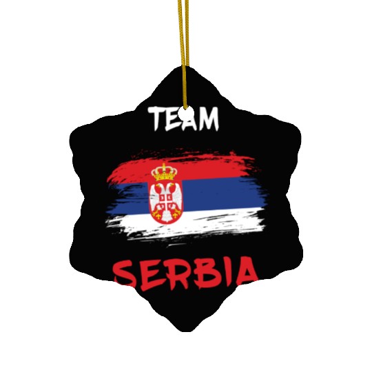Team Serbia / Flag Ceramic Ornaments
