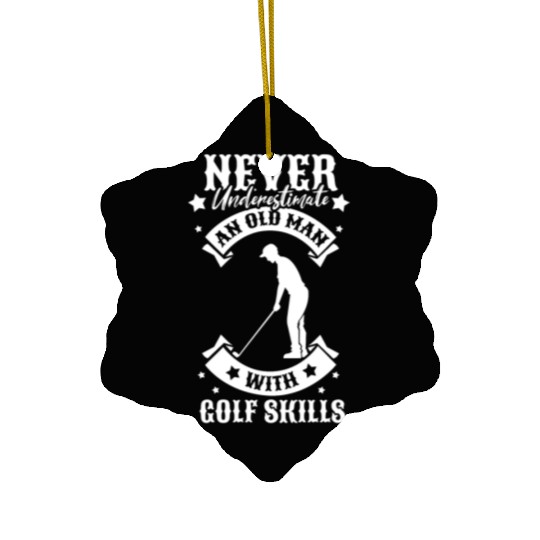 Golf Granddad Caddy Retirement Golf Swing Putter Ceramic Ornaments