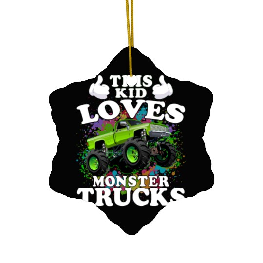 This Kid Loves Monster Trucks Ceramic Ornaments