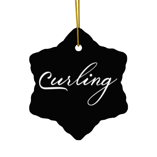 Team Curler Curling Player Curling Winter Sports Ceramic Ornaments