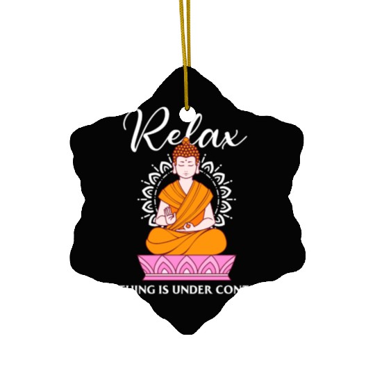 Buddha Quote india hindu shanti Buddhist Relax Ceramic Ornaments