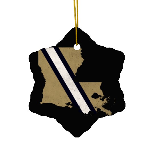 new orleans louisiana helmet stripe Ceramic Ornaments