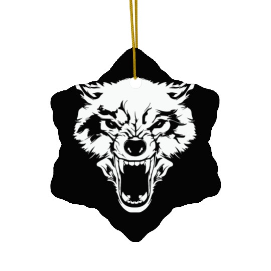 Wolf Bad Wolf Alpha Wolf Ceramic Ornaments