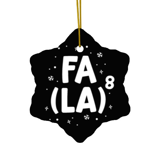 Fa La La Math Teacher Christmas Ceramic Ornaments Gift Idea