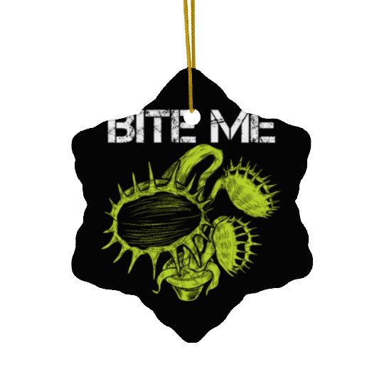 Carnivorous Plant Venus Fly Trap Lover Bite Me Ceramic Ornaments