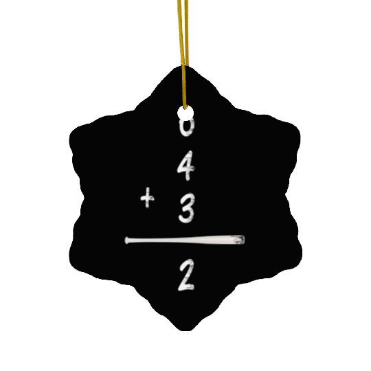 Baseball Math 6 4 3 2 Double Play Cute Ceramic Ornaments Softb