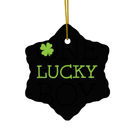 One lucky boy Ceramic Ornaments