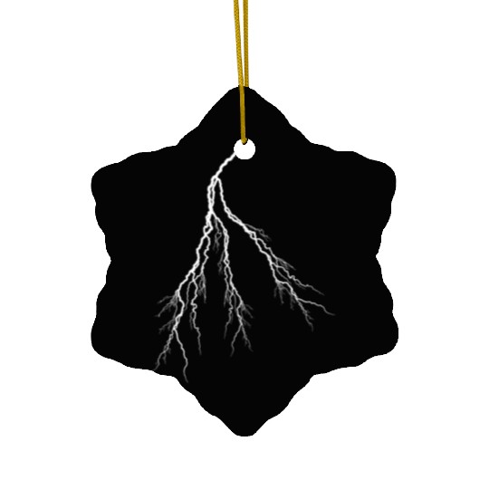 Bolt Of Lightning Chaser Weather Forecaster Storm Ceramic Ornaments