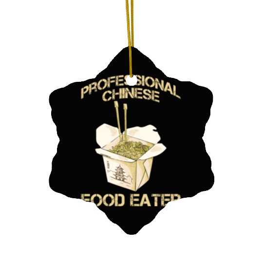 Professional Chinese Food Eater Asian Noodle Lover Ceramic Ornaments