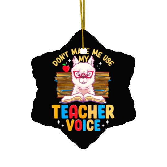 Funny Alpaca Teacher - Teacher Appreciation Gifts Ceramic Ornaments