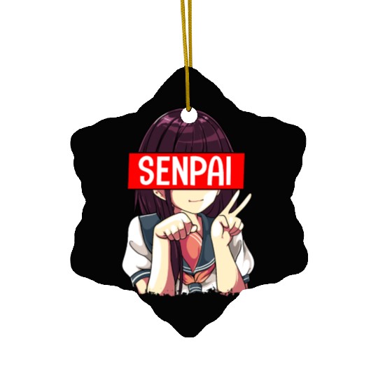 Senpai Anime Girl Japanese Cute Manga Kawaii Ceramic Ornaments