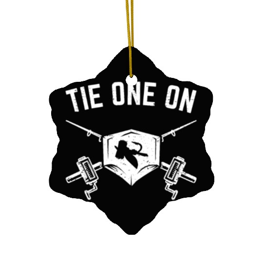 Funny Fly Fishing Fish Fisherman Sport Gift Ceramic Ornaments