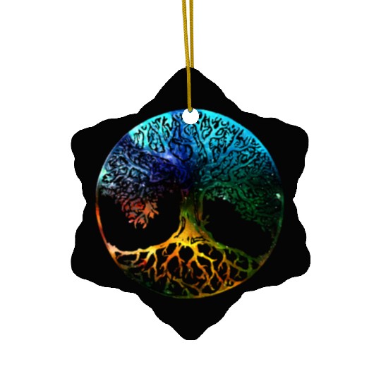 Tree of Life Mandala Ceramic Ornaments
