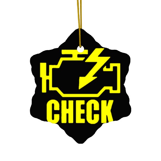 Mechanic Auto Repair Check Engine Light Ceramic Ornaments