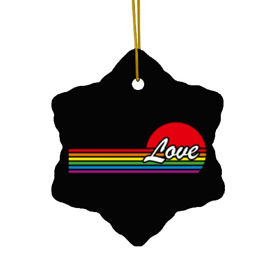 Rainbow Pride Gay Lesbian Love Equality Lgbt Queer Ceramic Ornaments