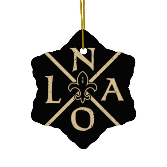 New Orleans Football Vintage Louisiana NOLA Saint Ceramic Ornaments