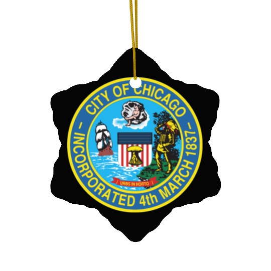 Seal of Chicago, Illinois Ceramic Ornaments
