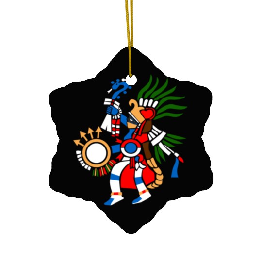 Aztec Symbol Aztec God of War Huitzilopochtli Ceramic Ornaments