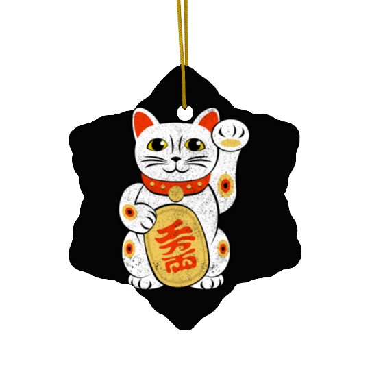 Japan Lucky Cat Japanese Maneki Neko Good Luck Cha Ceramic Ornaments