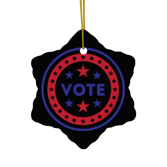Vote US Election 2020 stars and stripes Ceramic Ornaments