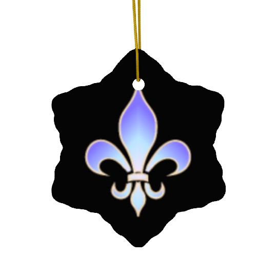 Lily Flower Fleur de Lys Royal Flower Power Roi Ceramic Ornaments