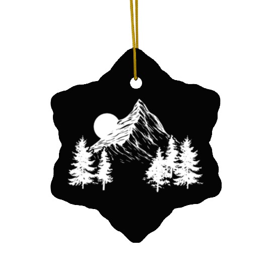 Mountaineering | Hiking Hobby Hikers Mountain Gift Ceramic Ornaments
