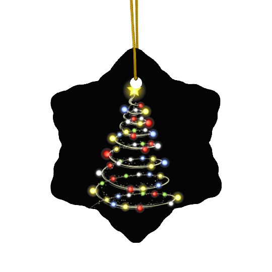 christmas tree christmas light Ceramic Ornaments