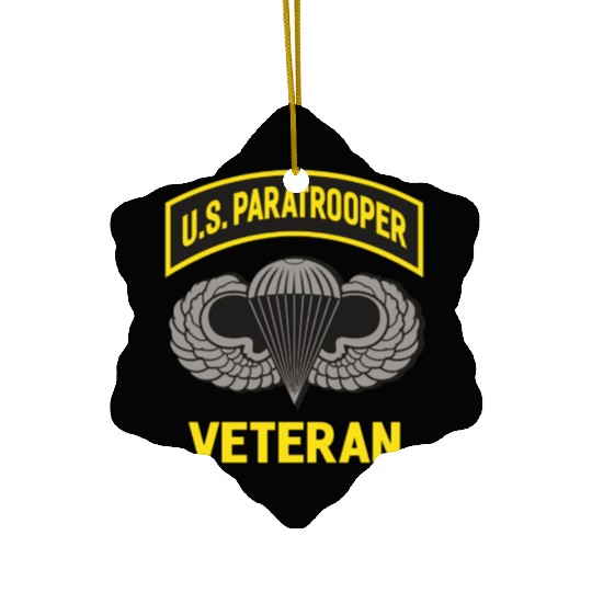 Us Paratrooper Airborne Division Army Veteran Ceramic Ornaments