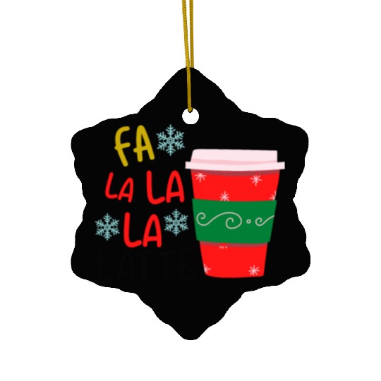 FA La La La Latte Ceramic Ornaments