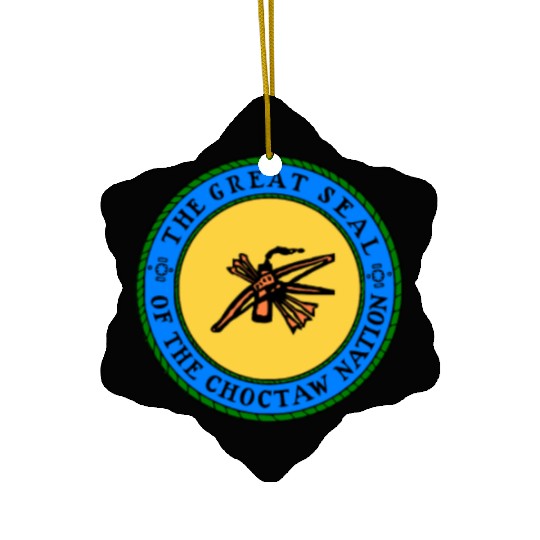 Choctaw Nation Flag Seal Choctaw Ceramic Ornaments