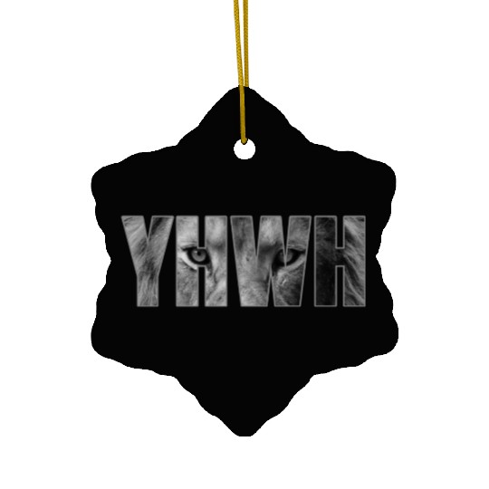 YHWH Yahweh God Lion Gift Ceramic Ornaments