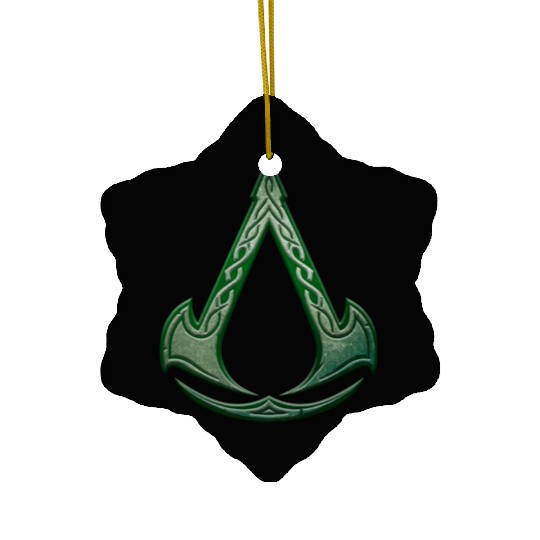 valhalla assassin logo Ceramic Ornaments