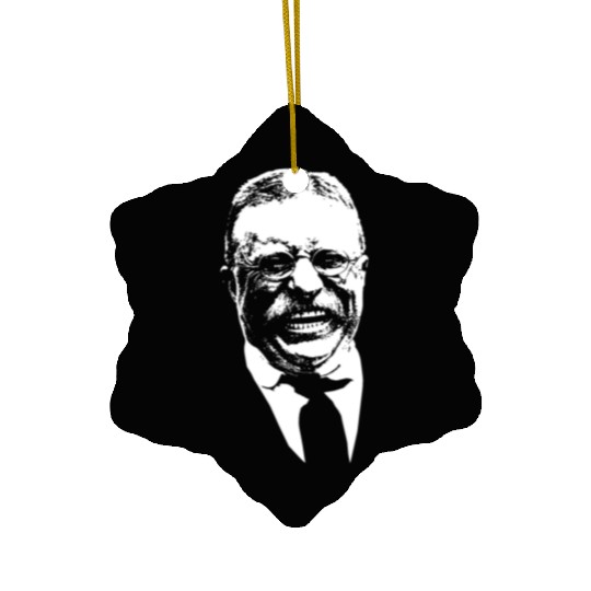 President Teddy Roosevelt Graphic Ceramic Ornaments