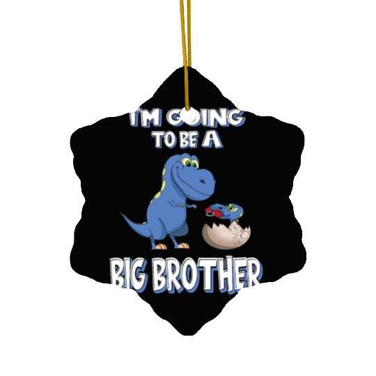 I'm Going To Be A Big Brother Dinosaur Ceramic Ornaments