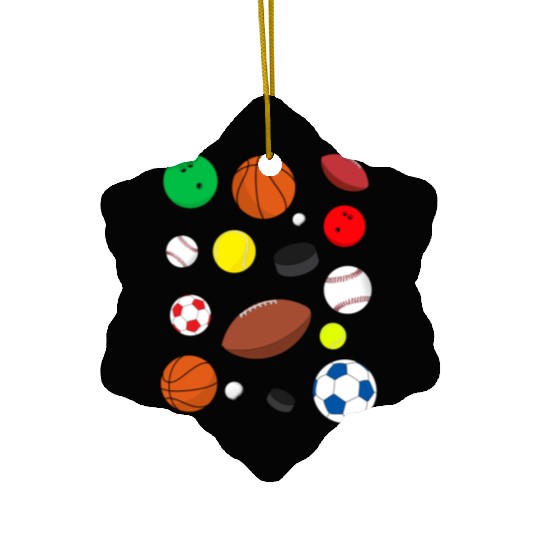 Colorful Sports Balls Ceramic Ornaments